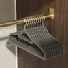 Percha de Ropa con Flocado para Uso Doméstico, Sin Costuras, Anti-Ángulo de Hombro, Soporte Antideslizante para Secar Ropa, Organizador Ahorrador de Espacio