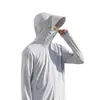 Ropa de Protección Solar de Seda de Hielo para Exteriores Upf50+ para Hombres y Mujeres en Verano, Protección UV, Chaqueta de Pesca Ligera Transpirable, Ropa de Protección Solar