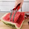 Herramienta para Cortar Sandía Acero Inoxidable Rebanador de Sandía Divisor de Frutas y Extractor de Carne