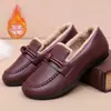 Nuevos Zapatos de Algodón Gruesos Estilo Invierno con Forro de Felpa Añadido, Antideslizantes y Cálidos, Fáciles de Poner para Personas de Mediana Edad y Mayores, Modernos y Versátiles, Zapatos de Algodón Suaves para Mamá