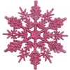 Decoraciones de Navidad 10 cm Copos de Nieve Plástico Copos de Nieve con Purpurina Decoración de Árbol de Navidad Adornos Colgantes de Copo de Nieve Hueco