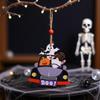 Nuevo colgante de madera creativo para decoración de coche de Halloween, transfronterizo, con dibujos animados, para escritorio, adornos pequeños, accesorios para disfraces.