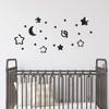 Pegatinas de pared acrílicas con espejo de luna y estrella de Amazon transfronterizo para decoración de pared de dormitorio infantil