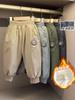 Calças Compridas Casuais Quentes Engrossadas para Meninos Calças de Algodão Roupas de Inverno Outono e Inverno Roupas Infantis Bebê Inverno Quente