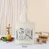 Bolsas de Algodão para Graffiti DIY Infantil, Bolsas de Lona com Desenho de Linha Pintado à Mão, Padrões de Logo Personalizáveis, Bolsas de Algodão Prontas, Atacado em Grandes Quantidades