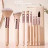Set de Pinceles de Maquillaje Polvo para Sombras Rubor Iluminador Corrector Pinceles para Principiantes Set Completo de Herramientas Cabello Suave Productos de Belleza
