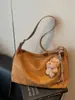 Bolso de Gran Capacidad para Otoño e Invierno para Mujer, Nuevo Bolso Cruzado de Hombro de Gamuza a la Moda Versátil Estilo Bollo