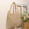 Bolsa de Paja de Hombro Único de Gran Capacidad Nueva para Dropshipping, Bolso Sencillo Tejido de Paja, Bolsa de Playa para Vacaciones, Bolso Casual para Mujer