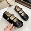 Nuevos Zapatos Planos de Tacón Bajo para Mujer Otoño 2026, Zapatos de Cuero de Tira Única con Tacón Plano, Zapatos Mary Jane, Zapatos Planos de Herradura