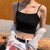 Chaleco Básico de Verano Versátil Tirantes Finos Espalda Bonita Prenda Exterior para Mujer Corto Bm Base Sin Mangas Top Interior