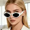 Moda Retro Gafas de Sol con Forma de Diamante, Modernas y Únicas para Mujer, Gafas de Sol Casuales para Vacaciones, Gafas Pequeñas con Montura en Forma de Diamante