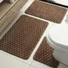 Alfombra Gruesa Transfronteriza Tapete Antideslizante para Baño Felpudo para Puerta de Entrada Alfombra Absorbente para Baño Juego de Tres Piezas para Baño