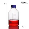 Frasco de Reagente GL80 Borossilicato Azul 1000mL Boca Larga Vidro com Escala Frasco para Experimento Químico Frasco de Amostragem