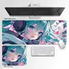 Alfombrilla de Ratón de Fábrica, Diseño Extra Grande con Borde Antideslizante que se Bloquea, Alfombrilla para Escritorio de Gaming y Oficina Anime 2D Hatsune Miku
