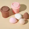Caja de almacenamiento para huevo de maquillaje gota de agua calabaza esponjosa soleada esponja de maquillaje huevo de maquillaje logo de impresión a color huevo