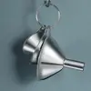 Embudo de Acero Inoxidable Resistente a la Corrosión Juego de Tres Piezas Mini Pequeño Embudo de Grado Alimenticio para el Hogar Embudo Dispensador de Aceite Vinagre Vino Especias