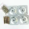 Pieza de Hierro Cuadrada Engrosada Pieza de Conexión Plana Cuadrada Conector de Pata de Mueble Sofá Banco Mesa Silla Pie de Madera Fijo