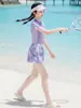 Novo Maiô Infantil para Meninas 2026 Novo Verão Maiô de Peça Única para Meninas Estilo Saia Perna Quadrada para Crianças Maiores