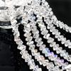 100 Piezas3/4/6/8Mm Cuentas Triangulares Cristal Sueltas Vidrio Galvanizado Accesorios para el Cabello Pulsera Accesorios para Ropa Cuentas