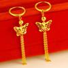 Sudáfrica Sikkim Aretes de Mariposa con Borla Larga para Mujer Vietnam Sagin Aretes Elegantes para Mujer Regalo de Aretes Simple