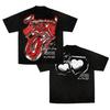 Camiseta de Hombre Harajuku Vintage Estampada de Dibujos Animados Cuello Redondo Camiseta de Hombre Y2K Moda Urbana Americana Oversized Manga Corta