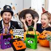Nuevo y popular bolso de fieltro para Halloween, divertido bolso de almacenamiento de dulces para niños, bolsa de regalo de fieltro con forma de calabaza de bruja