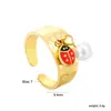 Diseño de Nicho Transfronterizo Acero Inoxidable Borla Mariposa Anillo Abierto Ajustable Chapado en Oro de 18K Moda Anillo Personalizado