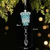 Nueva decoración navideña, colgante de piña acrílica, colgante de piña simulada, adorno de árbol pequeño de cristal transparente