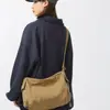 Bolsa de Ombro Masculina Estilo Japonês Moda Nova Simples Lona Bolsa Mensageira Ins Bolsa de Ombro Mochila de Estudante Bolsa Mensageira