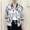 Roupa Versátil de Proteção Solar de Verão com Estampa do Mickey de Manga Longa Xue'Er para Mães, Jaqueta Fina Casual, Jaqueta de Baseball Solta