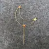 Adornos para Pastel de Estrella amor Hermosa Luna Arte de Hierro Corazón Perforado amor Decoración de Pastel para Tanabata Día de San Valentín
