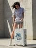 Maleta de Moda Trendy Celebridad de Internet Nueva Llegada Palanca Caja de Contraseña Maleta para Mujer Linda de Dibujos Animados Graffiti Silenciosa