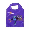 Bolsa de Armazenamento Dobrável Boneca de Pelúcia Desenho Animado Bolsa de Compras Atacado Logo Impresso Bolsa de Morango Bolsa Tote de Grande Capacidade