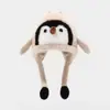 Nuevo Sombrero de Pingüino Lindo de Dibujos Animados de Invierno para Niños Sombrero Cálido Casual Sombrero Espesado con Protección para Orejas Sombrero de Punto Sombrero de Felpa
