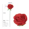 Rosa de simulación Rosa individual Flor de simulación Flor artificial para fotografía Decoración flor flor de tela de seda flor tallo único rosa