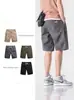 Calça esportiva casual de cor sólida, estilo verão moderno e soltinho, shorts de cinco pontos estilosos, shorts casuais estilo workwear de Hong Kong