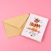 Tarjeta de cumpleaños tridimensional transfronteriza tarjeta de cumpleaños avanzada tarjeta de felicitación tridimensional 3D con efecto de luz y música al soplar