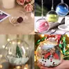Pelota Transparente Transfronteriza Pelota de Acrílico de Grado Alimenticio Pelota de Navidad con Agujero para Colgar Colgante de Decoración Navideña Pelota de Acrílico