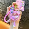 Llavero Colgante Creativo de Bola de Poción con Orejas de Gato, Lindo Colgante Pequeño de Arena Líquida, Accesorio para Bolso, Pequeño Regalo para Parejas al por Mayor
