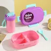 Lonchera de Doble Capa de Aspecto Elegante para Trabajadores de Oficina y Niñas, Lonchera de Microondas con Múltiples Compartimentos para Estudiantes, Lonchera Portátil con Tapa