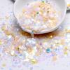 Lentejuelas Pequeñas Mixtas Conchas Morado Azul Rosa Lentejuelas DIY Brillo Decorativo Relleno de Pegamento Material de Maquillaje Facial para Ojos