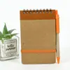 Cuaderno de Espiral Kraft Plegable, Bloc de Notas Portátil A6 Engrosado, Diseño Sencillo para Estudiantes Universitarios y Preparación de Exámenes, Páginas Rayadas
