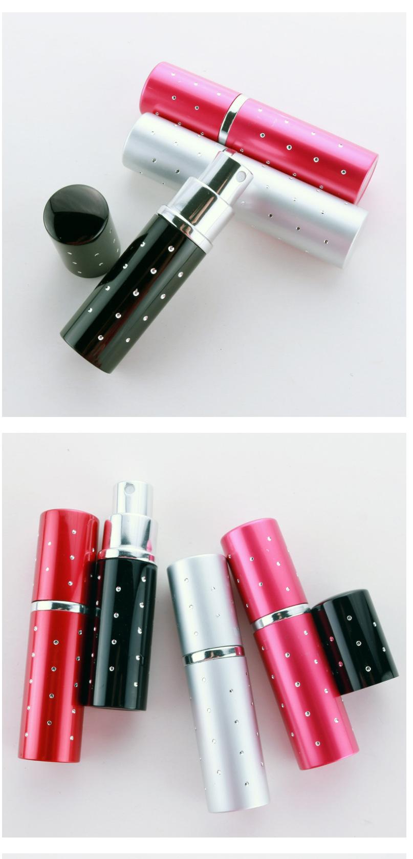 玻璃喷雾瓶10ml点钻电化铝外壳便携香水分装瓶-化妆水按压喷