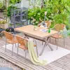 Mesas y Sillas para Patio al Aire Libre, Terraza de Ocio al Aire Libre, Jardín, Sillas de Mimbre, Mesa de Comedor para Casa de Huéspedes