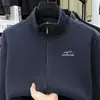 Nueva Chaqueta de Terciopelo Austriaco para Hombre, Chaqueta Casual de Otoño de Alta Gama con Cuello Alto para Papá de Mediana Edad, Tops para Hombres de Mediana Edad y Mayores