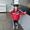 Conjunto de Parka de Polar Ultraman con Gafas de Tira Reflectante para Niños Otoño e Invierno Elegante para Niños Pequeños Moderno