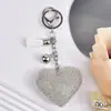 Nuevo Estilo Chanel Corazón de Melocotón Pedrería Cuero Llavero Borla Colgante Llavero Corea del Sur Franela Diamante Llavero
