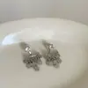 Brincos de Franja com Lantejoulas em Camadas para Mulheres na Frente e Atrás, Moda Versátil Retro de Luxo Leve de Alta Qualidade Francesa, Brincos e Brincos