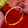 Pulsera de bambú plateada para mujer, simple y cómoda, pulsera ajustable push-pull de bambú de la suerte, regalo de vacaciones 999