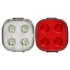 Juego de Luces Delanteras y Traseras para Bicicleta Carga Tipo-c 4LED Alta Luminosidad Impermeable Larga Duración de Batería Luz Brillante para Ciclismo Nocturno